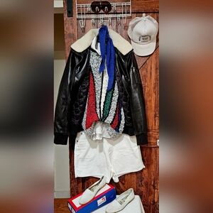 Vtg 80's To 90's GENERRA white Denim, shorts women's Size 12